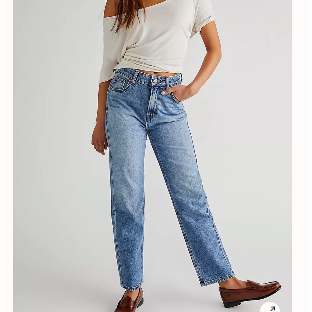 Free People Straight Leg Jeans, Size 25, NWT